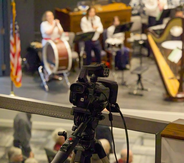 Camera recording orchestra